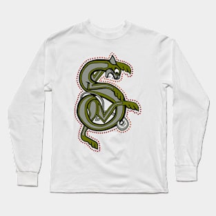 Celtic Cat Letter S Long Sleeve T-Shirt